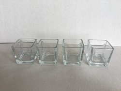 4 flawless glass candle holders - only together