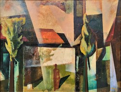 Mr. Noel Gábor (1920 - 2003) landscape c. Gallery painting with original guarantee!