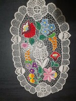 Riselt Kalocsa pattern tablecloth 39x22.5 cm, handmade