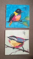 Bird painting in one