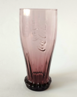 Burgundy glass coca cola glass for collection