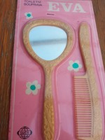 Eva retro Czechoslovak mirror comb set in original packaging