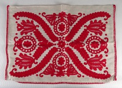 1O301 old embroidered red Kalotaszeg cushion cover 36 x 50 cm