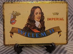 Old cigar metal box, tobacco tin box (m4117)