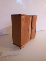 Cabinet - wood - 13 x 12 x 4.5 cm - copper handle - old - handmade - Austrian - flawless