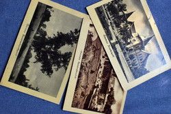 3db Régi Balaton fotó képeslap Füred, Keszthely, Akarattya...  1954, 55 58  Sztálin útra