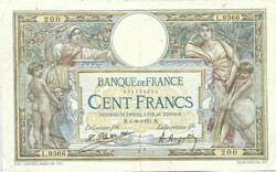 100 frank francs 1923 Franciaország Ritka