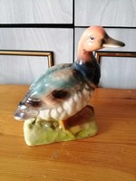 Hand painted Japanese porcelain duck figurine
