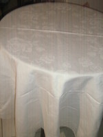 Beautiful elegant rose white damask tablecloth