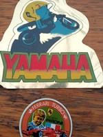 Two special vintage stickers didier pironi f1 and yamaha