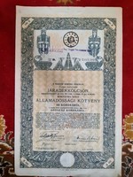 Államadóssági Kötvény 100 Korona, 1916, értékszelvényekkel