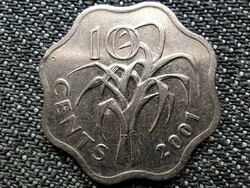 Swaziland iii. Mswati (1986-2018) 10 cents 2001 (id47650)