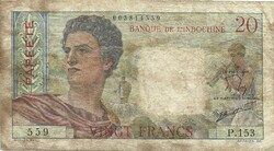 20 frank francs 1963 Tahiti Papeete Ritka