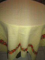 Beautiful vintage rose pattern special woven tablecloth