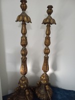 Lamp body or candle holder gilded wood