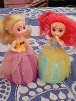 Emco gelato surprise cookie doll folding skirt - surprise doll in a pair. (Goldilocks and Ariel) (