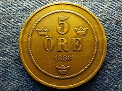 Svédország II. Oszkár (1872-1907) 5 Öre 1886  (id78380)