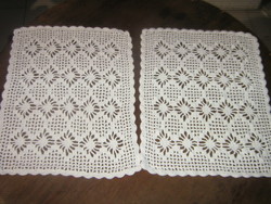 Beautiful hand crocheted antique white tablecloth