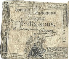 10 Sous 1793 assignat France