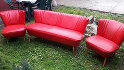 Old sky club sofa with 2 armchairs