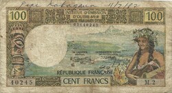 20 frank francs 1971 Tahiti Papeete Ritka