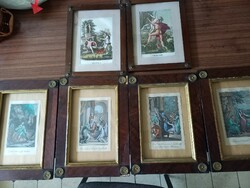 Series of 6 etchings with a mythological theme