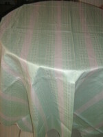 Beautiful pale green huge damask tablecloth