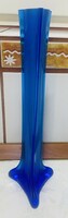 Flawless beautiful cobalt blue glass vase fiber vase 30 cm high