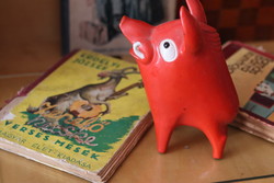 Vintage ceramic wild boar figurine