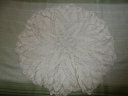 Hand crocheted/knitted lace tablecloth