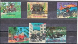 Kingdom of Yemen commemorative stamps antique cars, complete series 3d version 1970