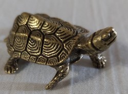 Miniature solid brass turtle