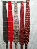 5 darabos Marks&Spencer 100% Silk, selyem nyakkendő csomag(1)
