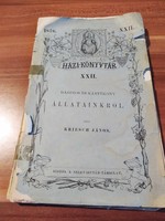 Házi könyvtár, XXII. kötet,Hasznos és kártékony állatainkról,Halak,fametszetekkel, 1876-ból