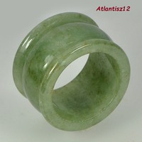 For Abazef!! Real, 100% product. Egyptian style natural green Thai jade ring 52.10ct (19.3mm)