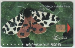 Magyar telefonkártya 0753    2004 Közönséges medvelepke GEM 6    50.000  darab