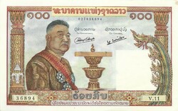 100 kip 1957 Laosz UNC Ritka