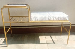 Copper-colored bench, vintage design, negotiable