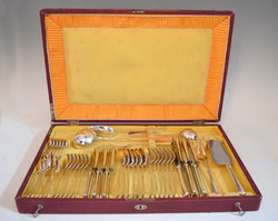 Silver cutlery set for 6 people in a paper box (fm47)