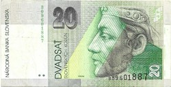 20 korun korona 1993 Szlovákia