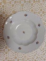 Zsolnay, beautiful floral, 1 deep plate with golden edge