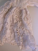 Baby dress - rosette - lace - old - 25 cm - perfect