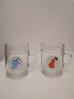 2 Ovis fruit glass mugs