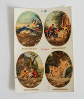 Retro stickers - 1 sheet with reproductions of old paintings - tile sticker, cabinet sticker