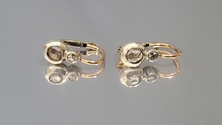 Antik 14 K arany buton női gyémánt fülbevaló 1,94 g