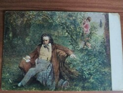 Antique German art sheet, Beethoven,