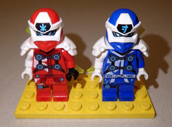 2 db eredeti Lego Ninjago mini figura játék Digi Kai Digi Jay figurák
