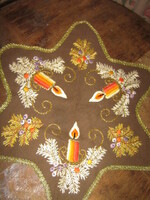 Wonderful hand embroidered Christmas woven tablecloth