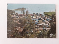 Old postcard Balaton photo postcard vonyarcvashegy 1982 camping