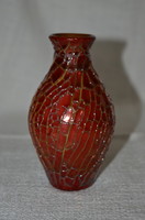 Cracked glazed vase of Zsolnay (damaged) (dbz 0074/1)